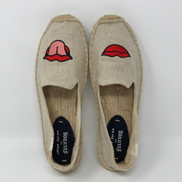 NWOT Soludos X Jason Polan Lips Espadrilles Sz 7.5 - Picture 6 of 10